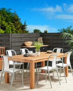 Beliani Puutarhatuoli Muovi Valkoinen/Harmaa 6 Kpl Spezia New