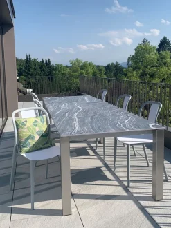 Beliani Puutarhatuoli Muovi Valkoinen/Harmaa 6 Kpl Spezia New