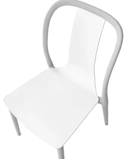 Beliani Puutarhatuoli Muovi Valkoinen/Harmaa 6 Kpl Spezia New