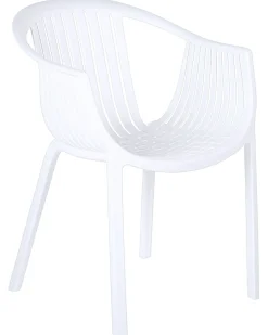 Beliani Puutarhatuoli Muovi Valkoinen 4 Kpl Napoli Fashion