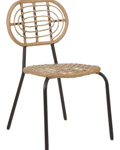 Beliani Puutarhatuoli Polyrottinki Luonnonvari 4 Kpl Pratello Best