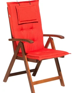 Beliani Puutarhatuoli Punaisella Pehmusteella Toscana Outlet