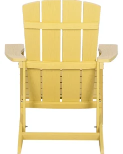 Beliani Puutarhatuoli Rahilla Keltainen Adirondack Clearance