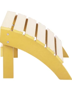 Beliani Puutarhatuoli Rahilla Keltainen Adirondack Clearance