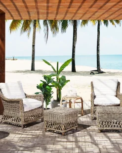 Beliani Puutarhatuoli Rahilla Rottinki Luonnonvari 2 Kpl Ribolla Cheap