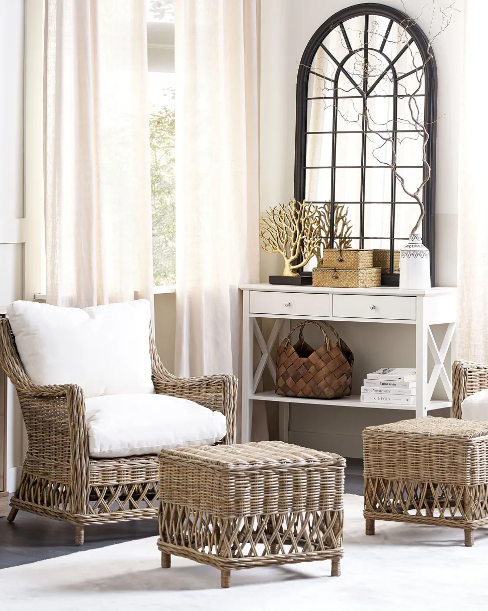 Beliani Puutarhatuoli Rahilla Rottinki Luonnonvari 2 Kpl Ribolla Cheap