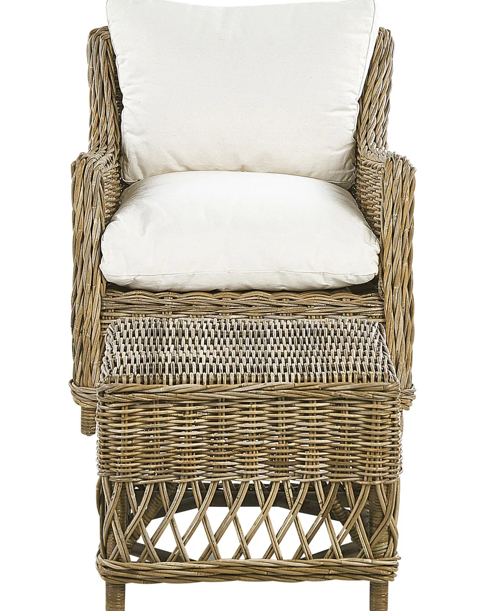 Beliani Puutarhatuoli Rahilla Rottinki Luonnonvari 2 Kpl Ribolla Cheap