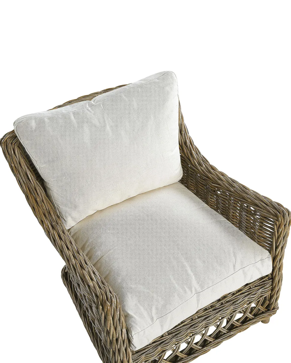 Beliani Puutarhatuoli Rahilla Rottinki Luonnonvari 2 Kpl Ribolla Cheap