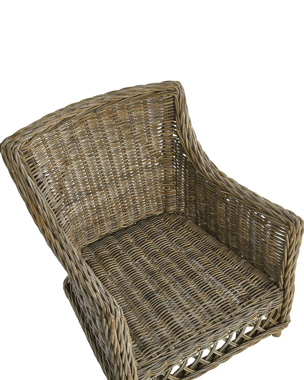 Beliani Puutarhatuoli Rahilla Rottinki Luonnonvari 2 Kpl Ribolla Cheap