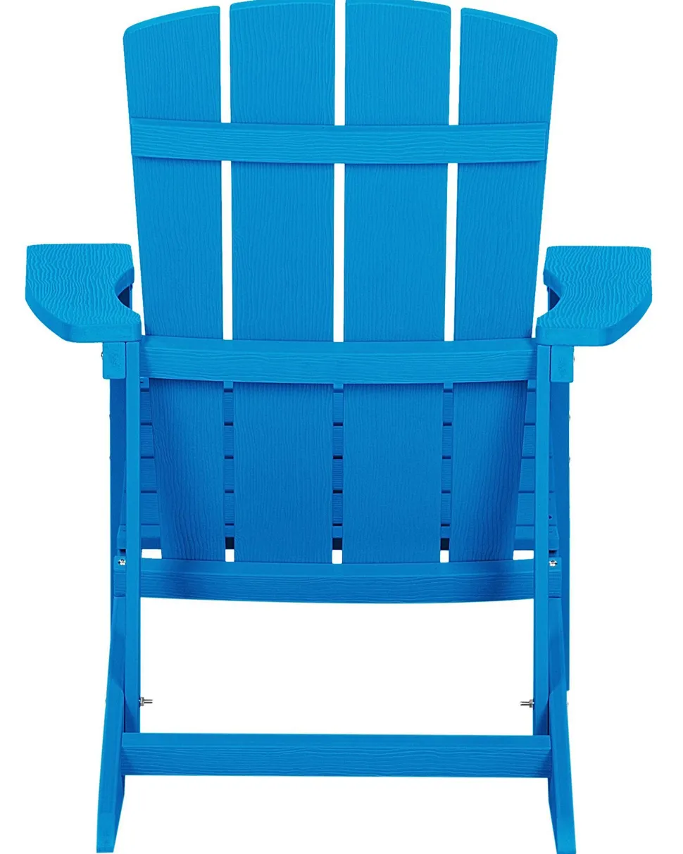 Beliani Puutarhatuoli Rahilla Sininen Adirondack Shop