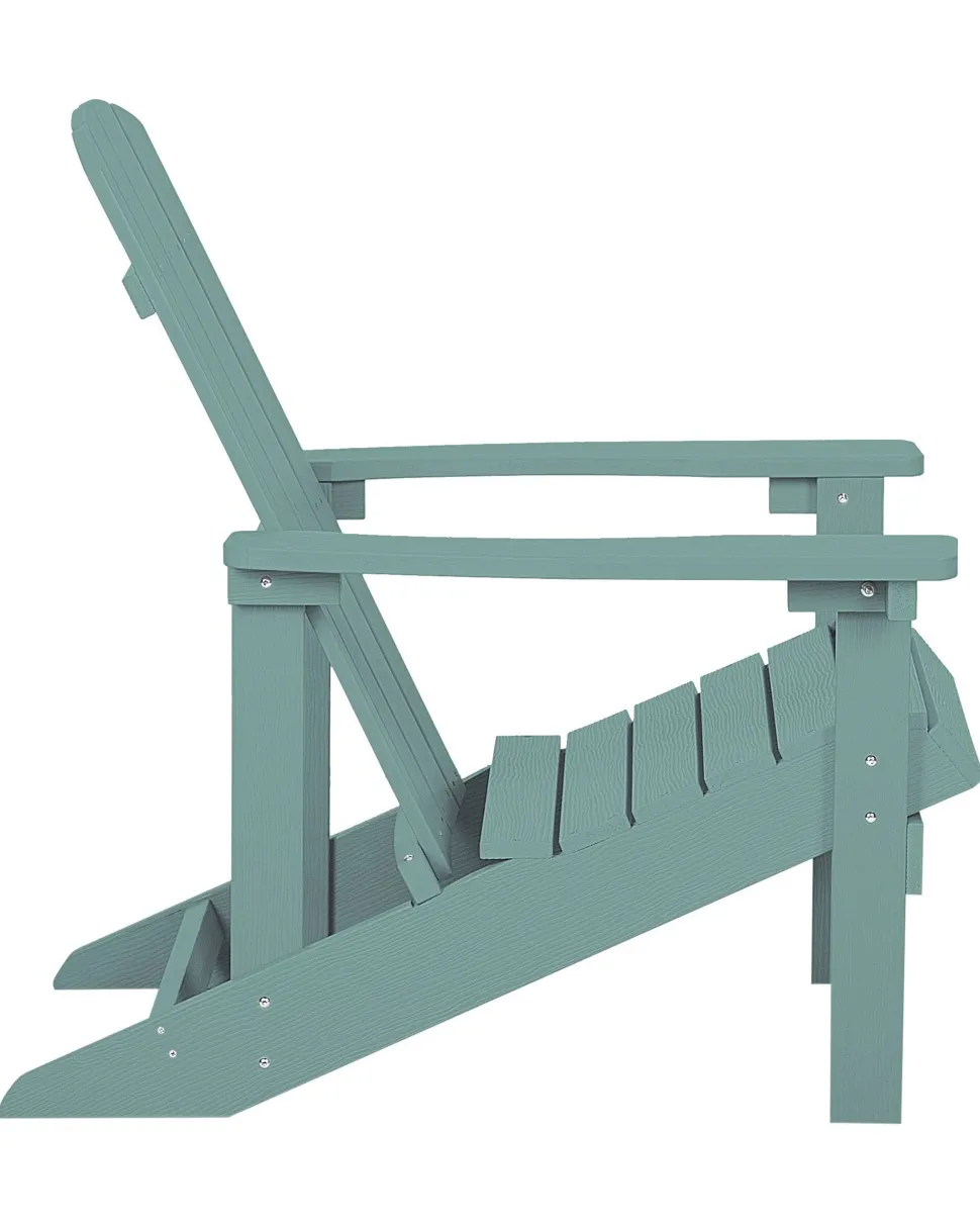 Beliani Puutarhatuoli Rahilla Turkoosi Adirondack Store