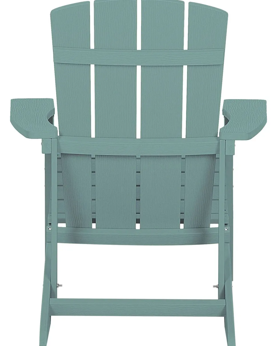 Beliani Puutarhatuoli Rahilla Turkoosi Adirondack Store