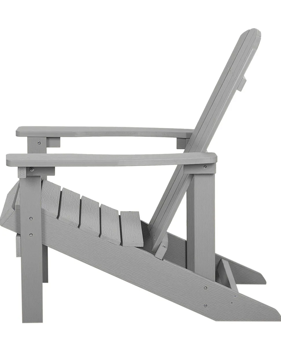 Beliani Puutarhatuoli Rahilla Vaaleanharmaa Adirondack Sale