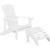 Beliani Puutarhatuoli Rahilla Valkoinen Adirondack Online