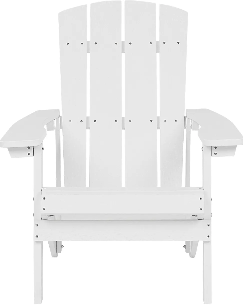 Beliani Puutarhatuoli Rahilla Valkoinen Adirondack Online