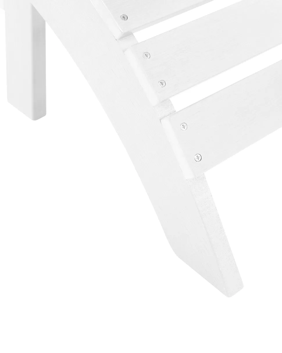 Beliani Puutarhatuoli Rahilla Valkoinen Adirondack Online