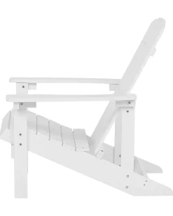 Beliani Puutarhatuoli Rahilla Valkoinen Adirondack Online