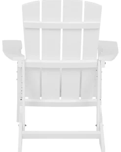 Beliani Puutarhatuoli Rahilla Valkoinen Adirondack Online