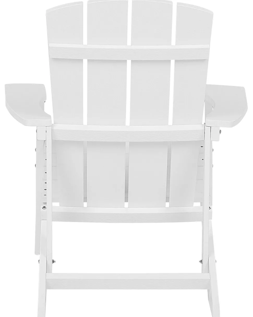 Beliani Puutarhatuoli Rahilla Valkoinen Adirondack Online