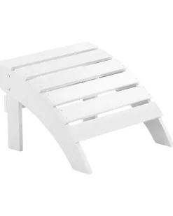 Beliani Puutarhatuoli Rahilla Valkoinen Adirondack Online