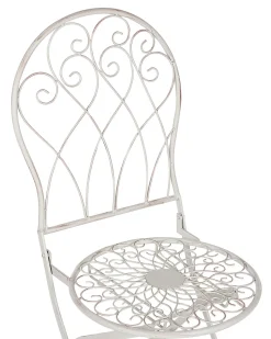 Beliani Puutarhatuoli Rauta Luonnonvalkoinen 2 Kpl Stiffe Discount