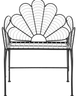 Beliani Puutarhatuoli Rauta Musta Liguria Flash Sale