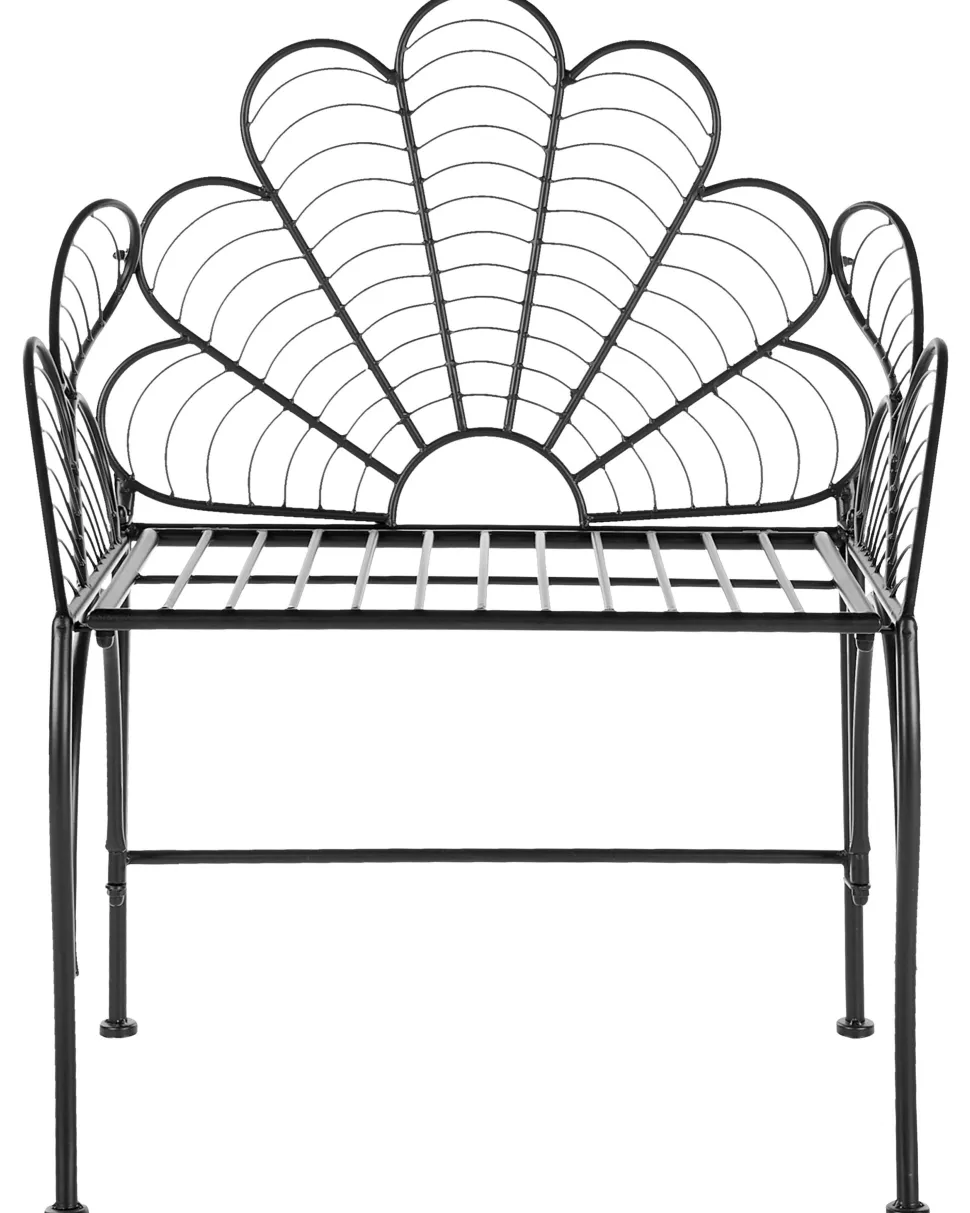 Beliani Puutarhatuoli Rauta Musta Liguria Flash Sale