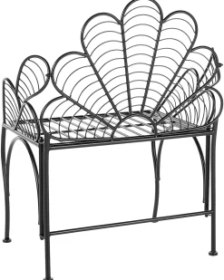 Beliani Puutarhatuoli Rauta Musta Liguria Flash Sale