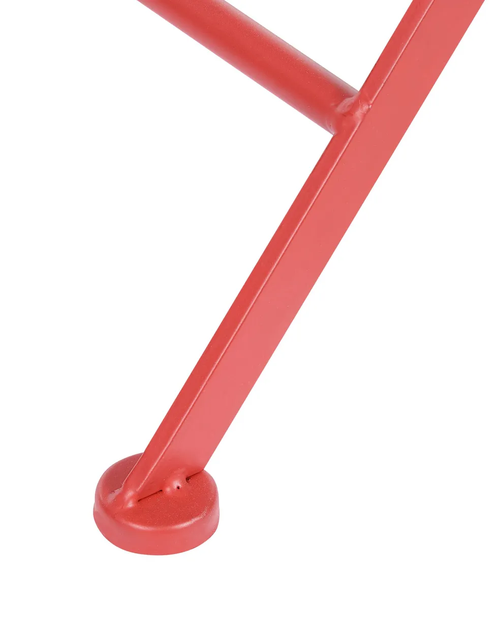 Beliani Puutarhatuoli Rauta Punainen 2 Kpl Scario Fashion