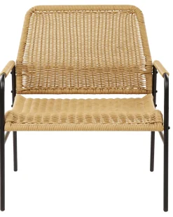 Beliani Puutarhatuoli Rottinki Luonnonvari 2 Kpl Prasimo Fashion