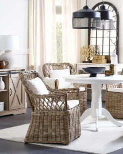 Beliani Puutarhatuoli Rottinki Luonnonvari Maros Store