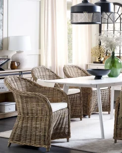 Beliani Puutarhatuoli Rottinki Luonnonvari 2 Kpl Susua Best Sale