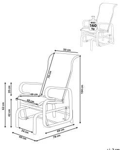 Beliani Puutarhatuoli Ruskea Borgio Best