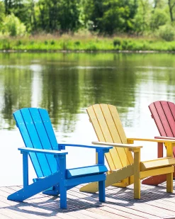 Beliani Puutarhatuoli Sininen Adirondack Cheap