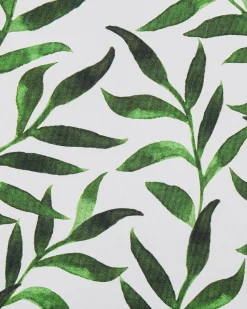 Beliani Puutarhatuoli Tumma Akasiapuu Vaihtokangas 2 Kpl Harmaa/Lehtikuvio 2 Kpl Cine Sale