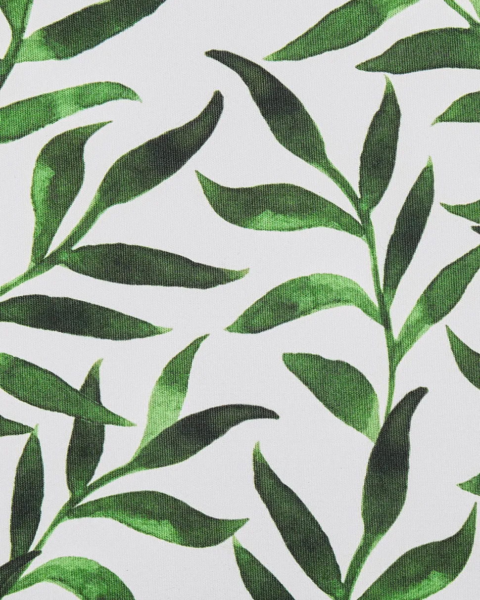 Beliani Puutarhatuoli Tumma Akasiapuu Vaihtokangas 2 Kpl Harmaa/Lehtikuvio 2 Kpl Cine Sale