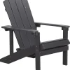 Beliani Puutarhatuoli Tummanharmaa Adirondack Sale