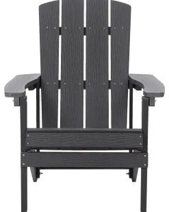 Beliani Puutarhatuoli Tummanharmaa Adirondack Sale