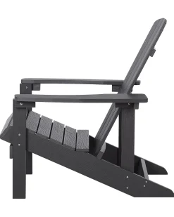 Beliani Puutarhatuoli Tummanharmaa Adirondack Sale