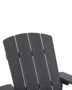 Beliani Puutarhatuoli Tummanharmaa Adirondack Sale