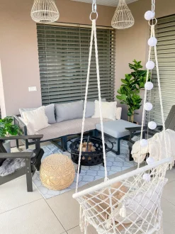 Beliani Puutarhatuoli Tummanharmaa Adirondack Sale