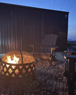 Beliani Puutarhatuoli Tummanharmaa Adirondack Sale