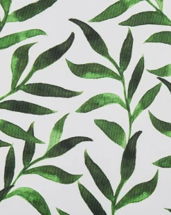 Beliani Puutarhatuoli Vaalea Akasiapuu Vaihtokangas 2 Kpl Harmaa/Lehtikuviot 2 Kpl Cine New