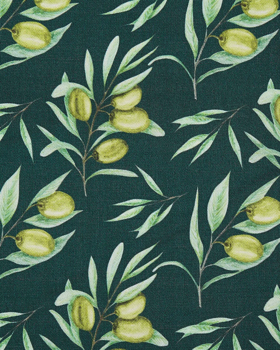 Beliani Puutarhatuoli Vaalea Akasiapuu Vaihtokangas 2 Kpl Harmaa/Oliivikuvio 2 Kpl Cine New