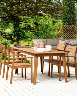 Beliani Puutarhatuoli Vaalea Akasiapuu 4 Kpl Fornelli Cheap