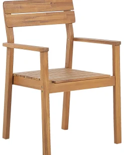 Beliani Puutarhatuoli Vaalea Akasiapuu 4 Kpl Fornelli Cheap