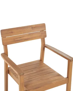 Beliani Puutarhatuoli Vaalea Akasiapuu 4 Kpl Fornelli Cheap