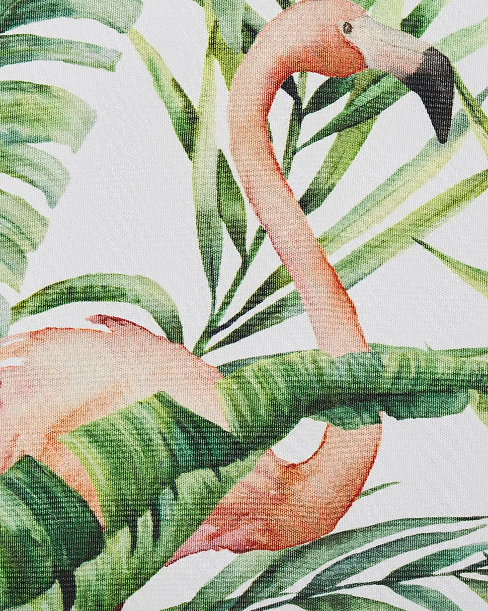 Beliani Puutarhatuoli Vaalea Akasiapuu Vaihtokangas 2 Kpl Luonnonvalkoinen/Flamingokuvio 2 Kpl Cine Best Sale