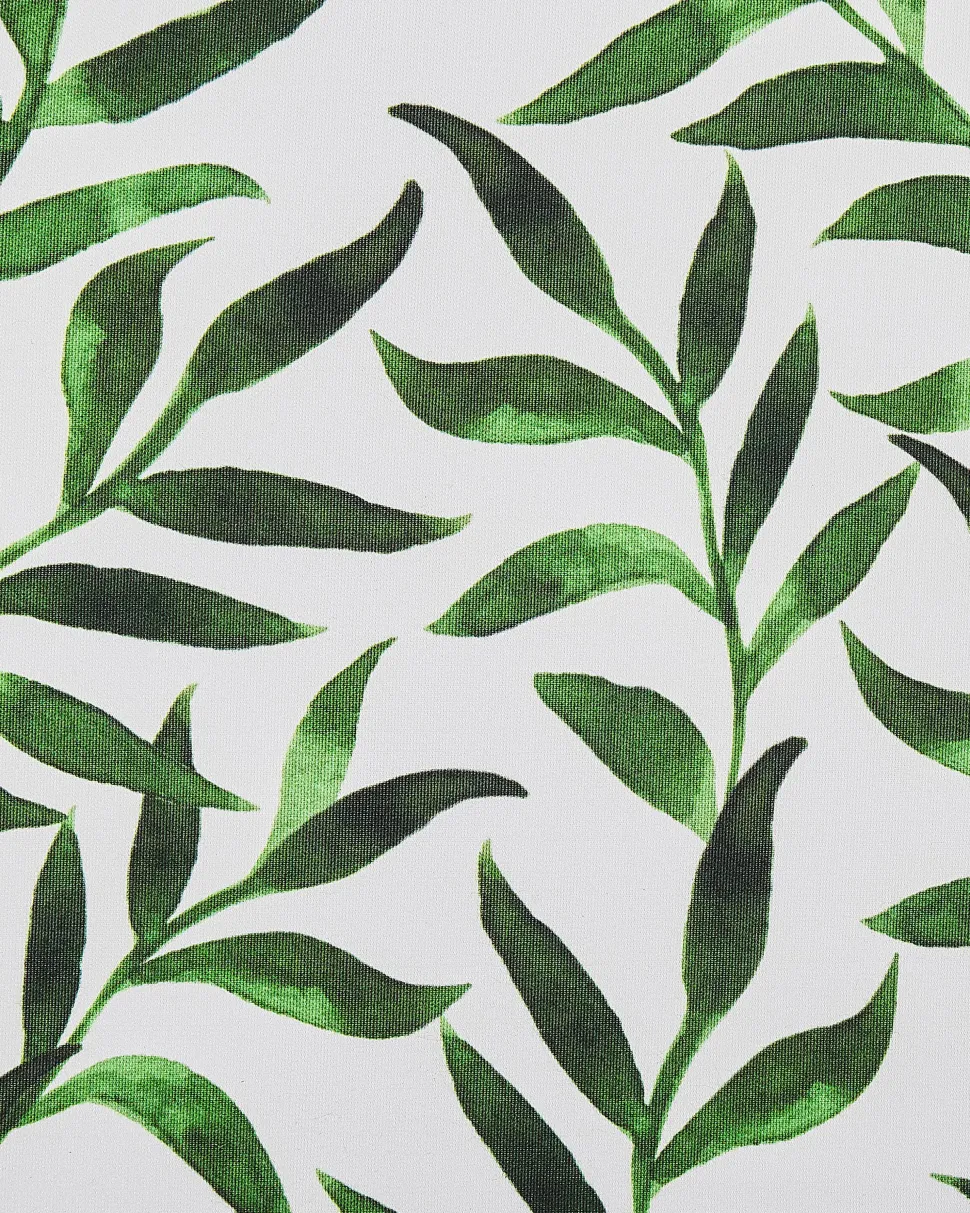 Beliani Puutarhatuoli Vaalea Akasiapuu Vaihtokangas 2 Kpl Luonnonvalkoinen/Lehtikuvio 2 Kpl Cine Shop