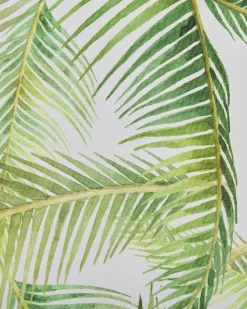 Beliani Puutarhatuoli Vaalea Akasiapuu Vaihtokangas 2 Kpl Luonnonvalkoinen/Trooppinen Lehtikuvio 2 Kpl Cine Clearance